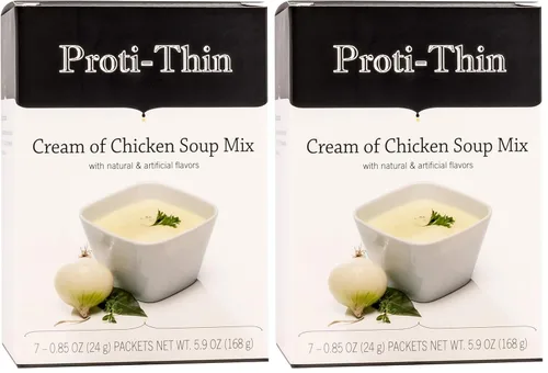Vista 12 de Proti-Thin Sopa de fideos de pollo alta en proteínas, 0.51 onzas de proteína, baja en calorías, mezcla de sopa de dieta instantánea saludable, apta