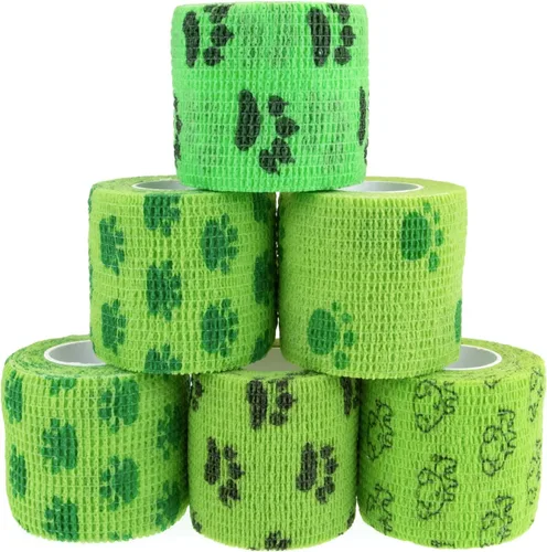 Vista 12 de Vendaje autoadhesivo y envoltura adhesiva animal Vendaje cohesivo envoltura autoadhesiva Cinta adhesiva de primeros auxilios para perros, gatos
