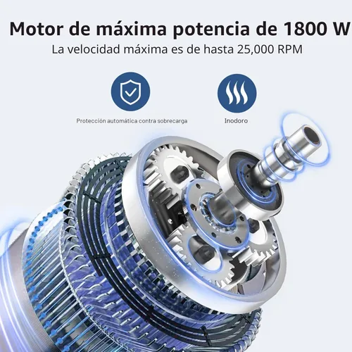 Vista 4 de Aeitto Licuadoras para cocina con motor de 1800 W, 68 onzas de gran capacidad, combo de licuadora y molinillo 2 en 1, licuadora profesional sin BPA