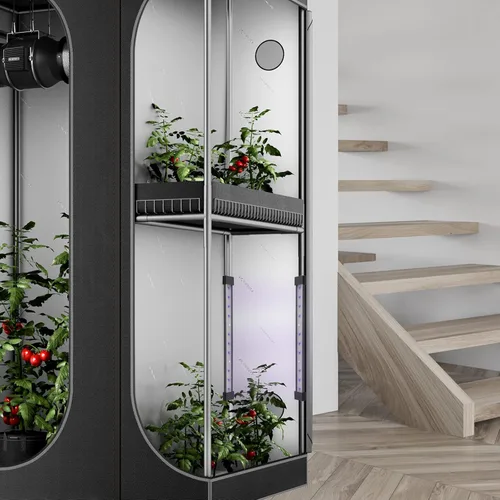 Vista 7 de AC Infinity IONBEAM U2, Barras de luz de crecimiento UV LED de espectro específico de 28 cm, kit de iluminación de 2 barras con diodos de 365 nm