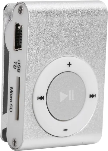 Mxzzand Reproductor de MP3 con Bluetooth Reproductor de música portátil Mini MP3 Reproductor de clip trasero duradero con tarjeta de memoria y cable