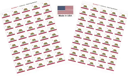Vista 30 de 100 calcomanías de la bandera de Afganistán, dos hojas de 50, 1.5" x 1" hechas en Estados Unidos, calcomanías autoadhesivas para álbum de recortes