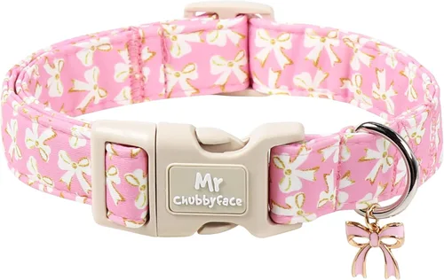 Vista 39 de MR.CHUBBYFACE· Collar de perro de primavera y verano, lindos collares de perro de limón verde, collar ajustable de tela natural suave para perros