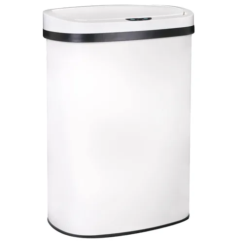 Vista 21 de BestOffice Papelera de 13 galones de plástico con tapa Negro oscuro Bote de basura automático sin contacto Control de olores Diseño