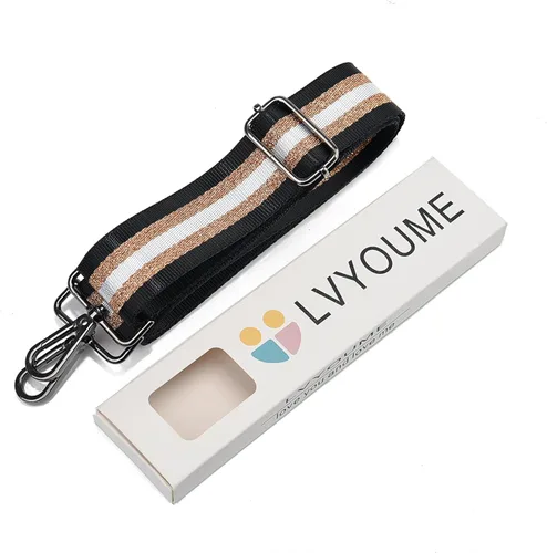 Vista 4 de LVYOUME Correa para bolso, accesorios plateados, correas anchas para bolsa, correa de hombro ajustable para bolsos