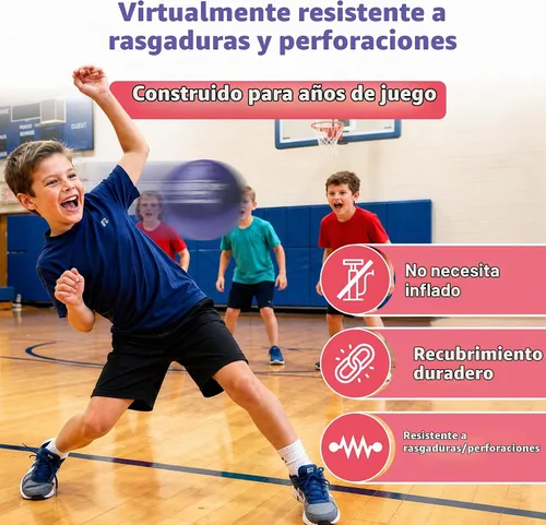 Vista 4 de S&S Worldwide Gator Skin Foam Dodgeballs - Bolas de inicio de fácil agarre, espuma de baja densidad para evitar picaduras, revestimiento duradero