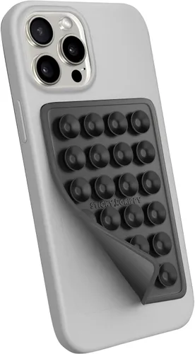 Vista 21 de Soporte de teléfono StickyGrippy con ventosa, accesorio adhesivo de silicona para teléfono para iPhone y Android, juguete antiestrés de espejo