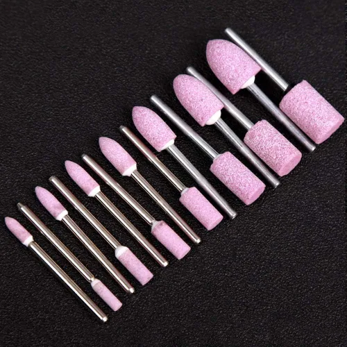 Vista 3 de 10 unids 1/8 vástago abrasivo montado piedra rotativa herramienta muelas abrasivas Bit Set para Dremel