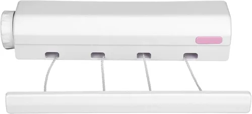 Vista 3 de Tendedero retráctil telescópico para secado de ropa para suministros interiores y exteriores (cuatro cuerdas)