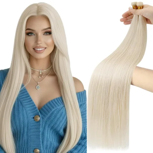 Vista 15 de Moresoo Extensiones de cabello humano real para coser, color negro natural