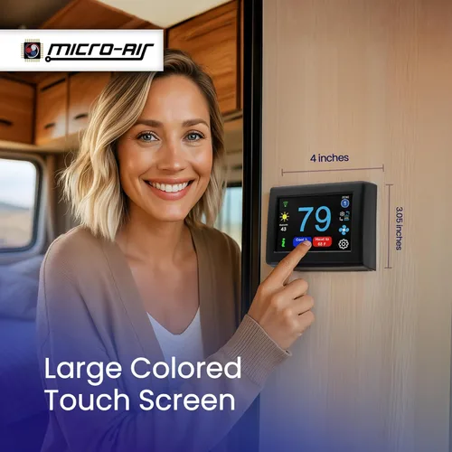 Vista 6 de MICRO-AIR EasyTouch - Termostato digital de repuesto para autocaravana, programable y confiable, habilitado para WiFi y Bluetooth, termostato