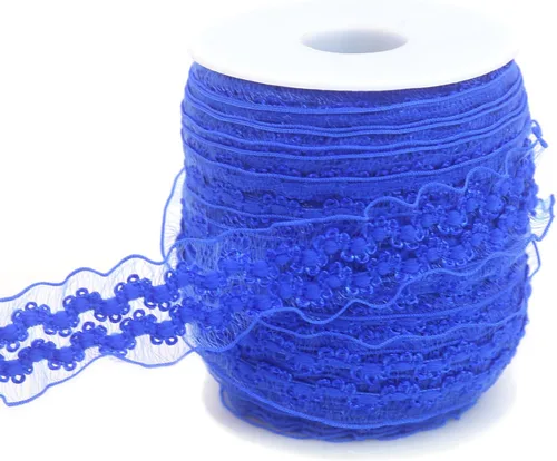 Vista 10 de Cinta elástica naranja con volantes de 25 yardas para coser de 3/4 pulgadas de organza elástica con ribete de encaje de ganchillo, banda elástica