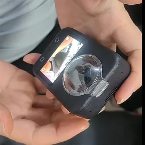 Vista 4 de Coyktonty Protector de lente/cubierta protectora de lente para cámara DJI Osmo 360, diseño de cierre a presión, dureza 9H alta transmitancia