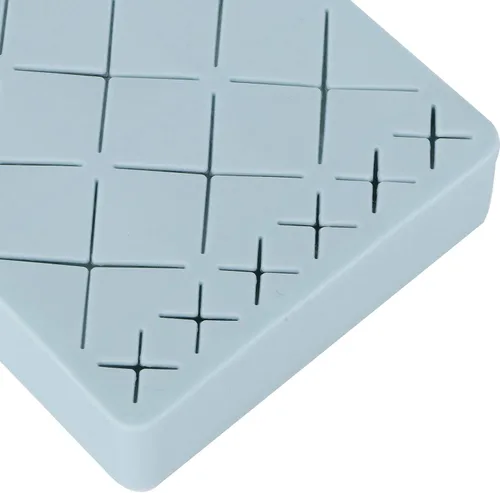 Vista 6 de Soporte para lápiz labial, 24 compartimentos, organizador de lápiz labial de silicona, soporte para cosméticos de maquillaje, caja de Azul