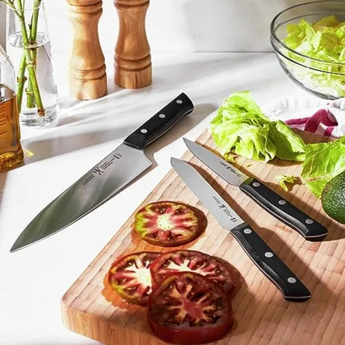 Vista 5 de HENCKELS Dynamic Razor-Sharp - Juego de cuchillos de 12 piezas, cuchillo de chef, cuchillo de pan, cuchillo de carne, diseño alemán informado por