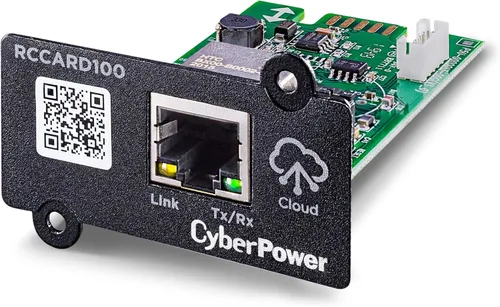 Vista 2 de CyberPower Tarjeta de monitoreo en la nube RCCARD100, administración remota de UPS a través de PowerPanel Cloud, instalación plug-and-play, alertas