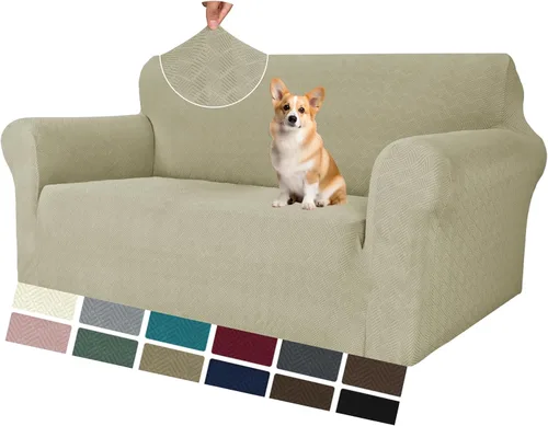 Vista 74 de MAXIJIN Funda súper elástica para sofá de 3 cojines, funda universal de 1 pieza para sofá de sala de estar, protector de muebles de elastano, apto