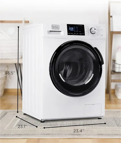 Vista 7 de BLACK+DECKER Combo de lavadora y secadora, 2.7 pies cúbicos Todo en uno con pantalla LED y 16 ciclos