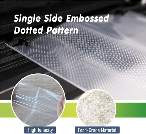 Vista 5 de Bolsas selladoras al vacío, 100 cuartos de galón de 8 x 12 pulgadas y pinta de 6 x 10 pulgadas, bolsa selladora de alimentos texturizada de grado