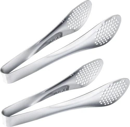 Vista 14 de MSY BIGSUNNY Pinzas de acero inoxidable para bufé, pinzas de cocina resistentes para cocinar y servir (negro, pinzas para servir de 11 pulgadas)