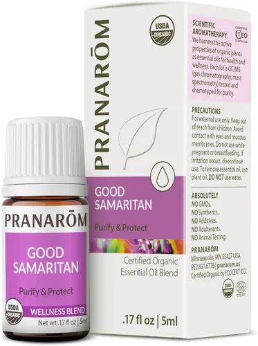 Vista 8 de Pranarom - Mezcla de Aceites Esenciales Buen Samaritano (15ml) - 100% Aceite Esencial Puro para Difusión y Limpieza Limón, Romero, Eucalipto
