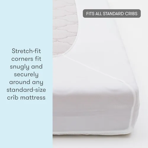 Vista 6 de Newton - Funda para colchón impermeable para cuna de bebé, 100% transpirable, probada para reducir el riesgo de asfixia, ajuste universal, 100%