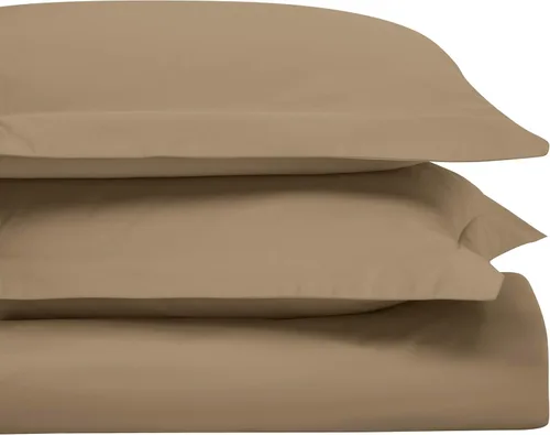 Vista 20 de Set de fundas para cobertor de 2 unidades, tamaño twin, una sola capa, sólido, de grapa larga de algodón peinado., Celeste (Baby Blue), Full/ Queen