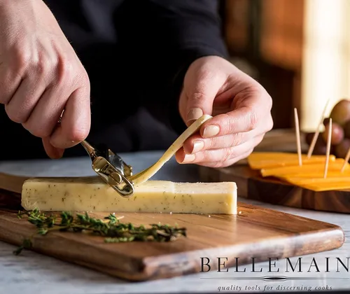 Vista 4 de Bellemain Cortador de queso de alambre de acero inoxidable, cortador de queso ajustable para cheddar, gruyere, raclette, bloque de queso mozzarella