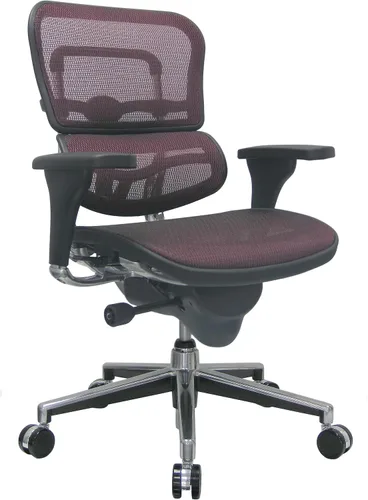 Ergohuman Eurotech Seating - Silla giratoria de malla con respaldo medio, color rojo ciruela