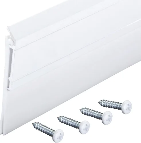 Vista 8 de M-D Building Products 05769 Burlete de puerta para todas las estaciones, aluminio resistente y vinilo, ideal para uso residencial y comercial, fácil