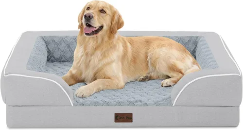 Vista 46 de Camas ortopédicas para perros grandes, cama de espuma viscoelástica impermeable para mascotas grandes con lados 89x56 cm, sofá para perros grandes