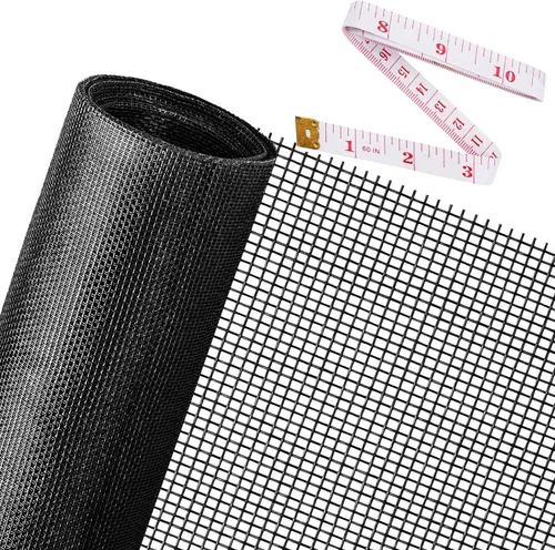 Vista 9 de Ouskr Rollo de pantallas de repuesto para ventana, 36 pulgadas x 100 pies, malla duradera para ventanas de puerta de patio, porche, kit