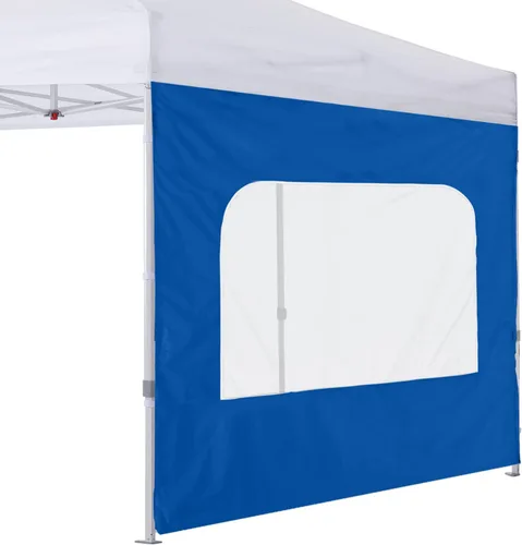 Vista 16 de Cooshade - Pared solar instantánea para toldo de 8 x 8 pies, para carpas desmontables, solo pared con puerta, 1 paquete, color azul