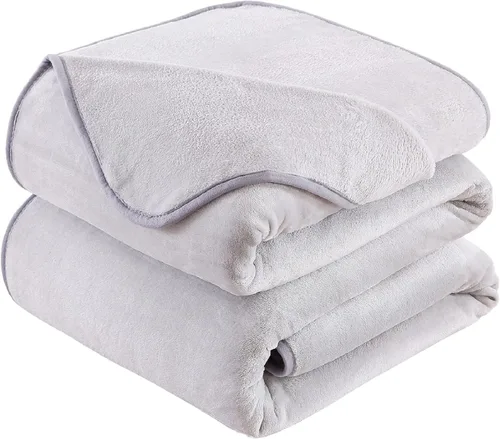 Vista 45 de Manta Snuggle Sac extra mullida, manta de forro polar para viajes, manta para sofá, cama, sofá, manta cálida y suave con patrón a rayas, 50 x 60