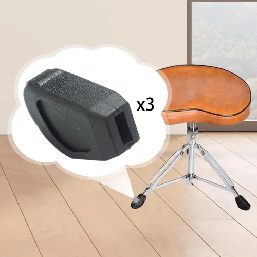 Vista 7 de YIJU 3 Pieces Drum Stand Feet Drum Rubber Feet Drum Leg Protection Cover Drum Hardware Accessories Universal Fit Installation for Multiple Stands