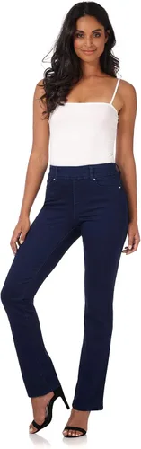 Vista 2 de Rekucci Secret Figure - Jeans de mezclilla de alta calidad con corte de bota para mujer