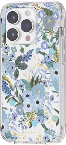 Vista 3 de Rifle Paper Co. Funda para iPhone 14 Pro [Funciona con cargador inalámbrico] [Protección contra caídas de 10 pies] Bonita funda para iPhone de 6.1