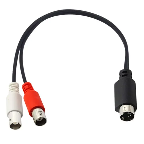 S-Video - Cable divisor de 4 pines a BNC, mini DIN de 4 pines S-Video macho a doble BNC hembra conector divisor en Y (9.8 in/10 pulgadas)