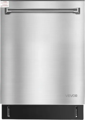 VEVOR Lavavajillas integrado de 24 pulgadas, bañera de acero inoxidable, 14 ajustes de lugar y 8 programas de lavado, lavadora de bajo ruido de