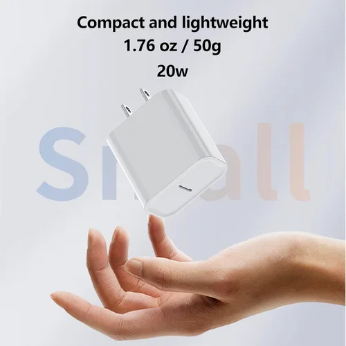 Vista 4 de Bloque de carga USB-C de carga rápida de 20 W para iPhone 17, iPad iWatch, iPhone 17 Air Cube, iPad Brick, adaptador de corriente para Apple Watch