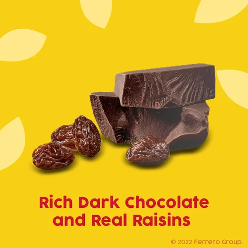 Vista 4 de Pasas cubiertas de chocolate oscuro, bolsa de 8 onzas, caramelo Ferrero a granel