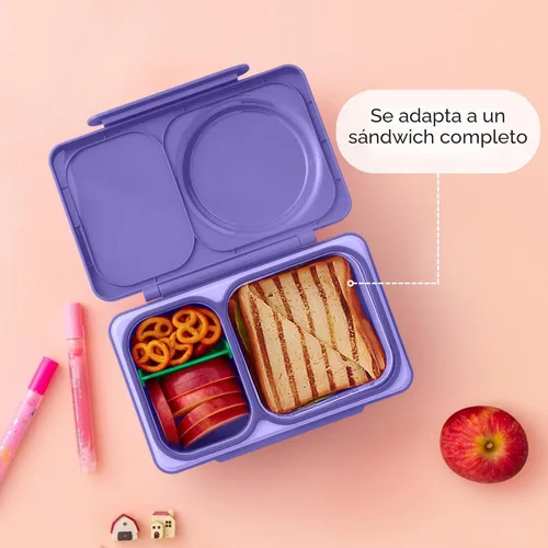 Vista 8 de Omie OmieBox UP caja de bento para niños Lonchera aislada Termo térmico aislado al vacío a prueba de fugas Envase de hielo 2 compartimentos