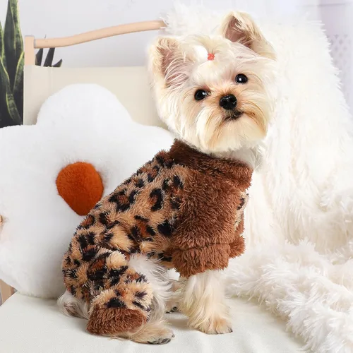 Vista 3 de Pijamas para perro, suéter de vellón para perro, ropa para cachorros lindos para perros pequeños, ropa de chihuahua, Yorkie, niña y niño, suéter