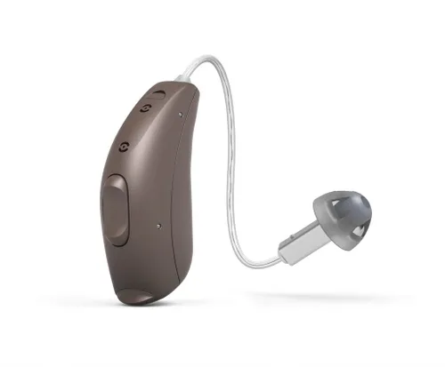 Vista 3 de Auriculares para audífonos con puntas grises ahumadas, cómodas para ajuste abierto, amplificador de sonido BTE, kit PSAP invisible de 0.315 in