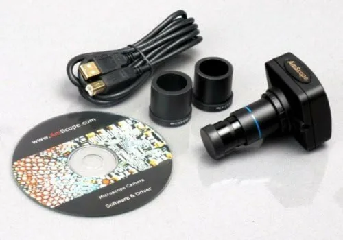 Vista 6 de Amscope Microscopio digital profesional de zoom estéreo trinocular SM-2TZ-M con ocular WH10x, aumento de 3.5X-90X, objetivo de zoom 0.7X-4.5X