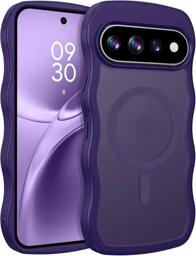 Vista 16 de BENTOBEN Funda magnética para Google Pixel 10, bonita funda rizada ondulada Pixel10 [compatible con MagSafe], antideslizante, a prueba de golpes