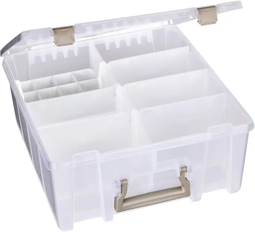 Vista 30 de ArtBin 6993SP Super Satchel Double Deep con bandeja de accesorios para manualidades en papel, transparente, 1 bolsa y 1 bandeja