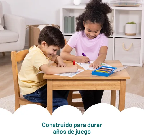 Vista 6 de Mesa y sillas de madera Melissa & Doug, talla única , Natural