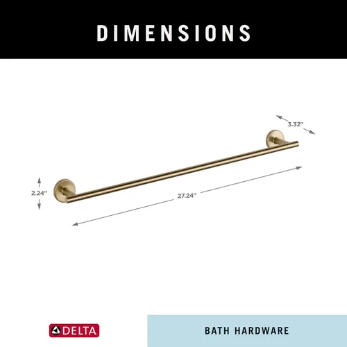 Vista 8 de Delta 759240-CZ Trinsic - Toallero de 24 pulgadas en bronce champán
