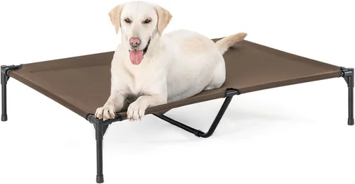 Vista 10 de Garnpet Cama elevada para perros pequeños, cuna elevada para perros que se adapta a hasta 150 libras, catres resistentes para mascotas con malla